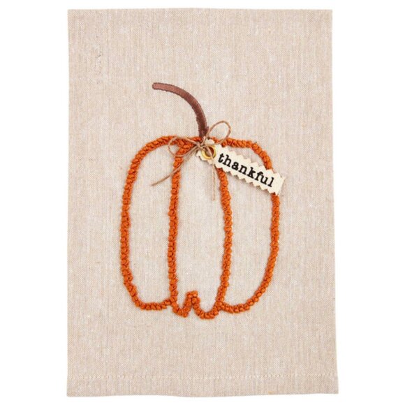 Mud Pie Pumpkin Fall Knotted Towel/NWT - Picture 1 of 6